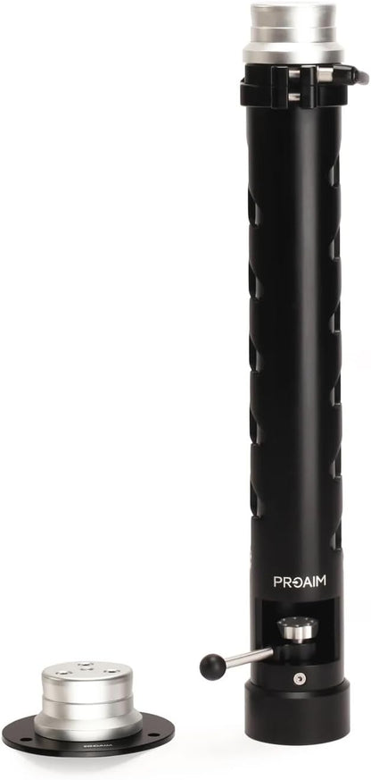 PROAIM Telescopic 27"- 42" Bazooka with Euro/Elemac Mount & Quick Lock Lever. for Camera Dolly/Slider/Jib/Crane Setup. Payload up to 200kg / 441lb. (BZ-286-00)