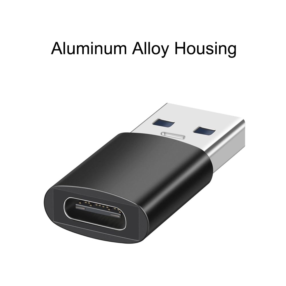 USB A Male to USB C Female OTG Adapter (3 Pack),USB 3.2 GEN2 10Gbps One-Sided High-Speed Data PD60W Fast Charging For PC,Laptop,Charger,Power Bank,AiSiHelper,iphone,Samsung S24 23 22,Carplay,Earphones