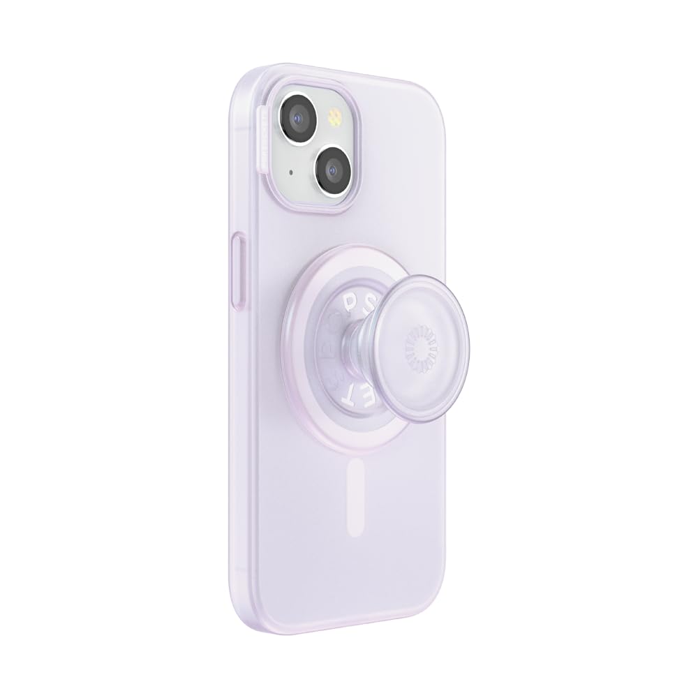PopSockets iPhone 15 Phone Case with MagSafe- Opalescent Clear