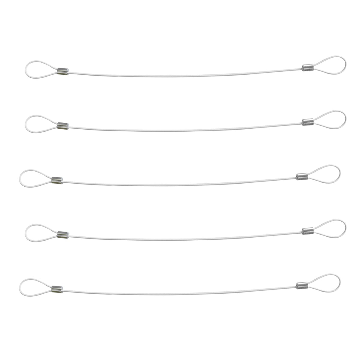 Ciyebst Cable Tethers 10 Pack with Crimping Tool (12 Inches, White Color), Adjustable Security Cable Look, Universal DIY Adapter Tethering Ties Kit for Computer Cord, Pre-Assembled, Tamper-Resistant