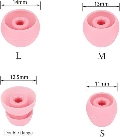 Earbud Tips Earbuds Replacement Tips Replacement Earbud Tips Earbud Covers Silicone Tips Replacement Ear Tips Compatible with Powerbeats Pro Beats Wireless Earphone Headphones 4 Pairs (Pink)