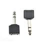 HAHIYO 3 RCA F-2x3.4 RCA F Stereo Plug Interconnect Audio One Male 3.4mm(1/8inch) Two Male 3mm(1/8inch) Adapter Splitter Good Signal Sound Snap Tight Not Wobble for Headphone Guitar Black 2pcs