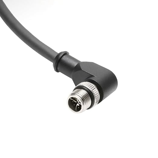 Alvin's Cables M12 X-Code 8 Pin Male to RJ45 Ethernet Cable for Cognex Keyence Camera, High-Flex Cat6a Cable for Industrial Automation, Fieldbus Module, Robotics, Right Angle 49.2ft/15m