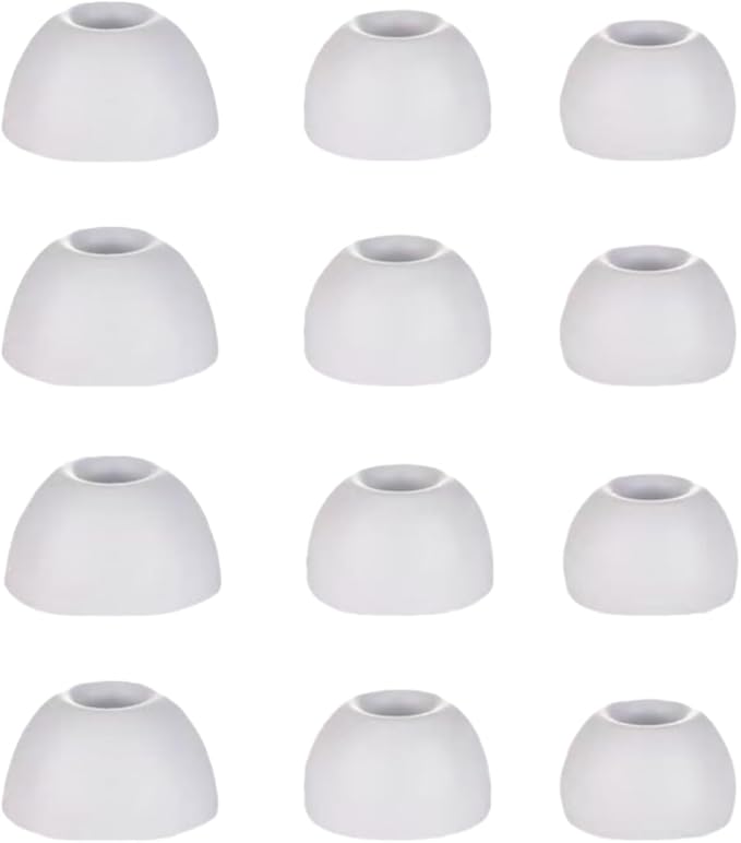 Replacement Ear Tips for Beats Fit Pro, Beats Studio Buds+, Beats Studio Buds, Beats Solo Buds Silicone Earbuds Washable Noise Isolation, Fit in The Charging Case, 6 Pairs S/M/L (White)