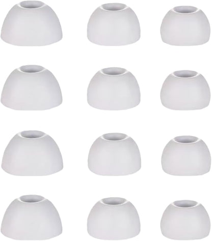 Replacement Ear Tips for Beats Fit Pro, Beats Studio Buds+, Beats Studio Buds, Beats Solo Buds Silicone Earbuds Washable Noise Isolation, Fit in The Charging Case, 6 Pairs S/M/L (White)