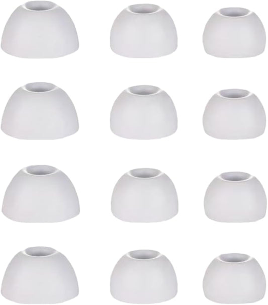 Replacement Ear Tips for Beats Fit Pro, Beats Studio Buds+, Beats Studio Buds, Beats Solo Buds Silicone Earbuds Washable Noise Isolation, Fit in The Charging Case, 6 Pairs S/M/L (White)