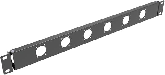QiaoYoubang 1U Hinged Rack Panel 6D XLR HDMI Audio Rack Mount Panel for 19 inches Rack Mount (6D)