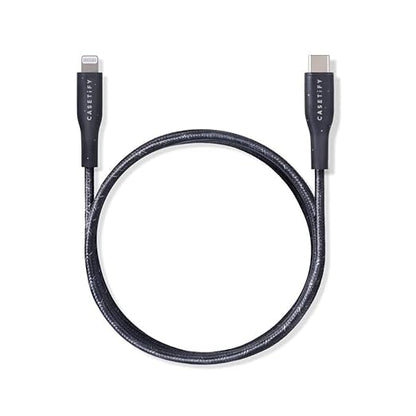 CASETiFY Powerthru USB-C to Lightning Cable (1m/3.3ft) - Black