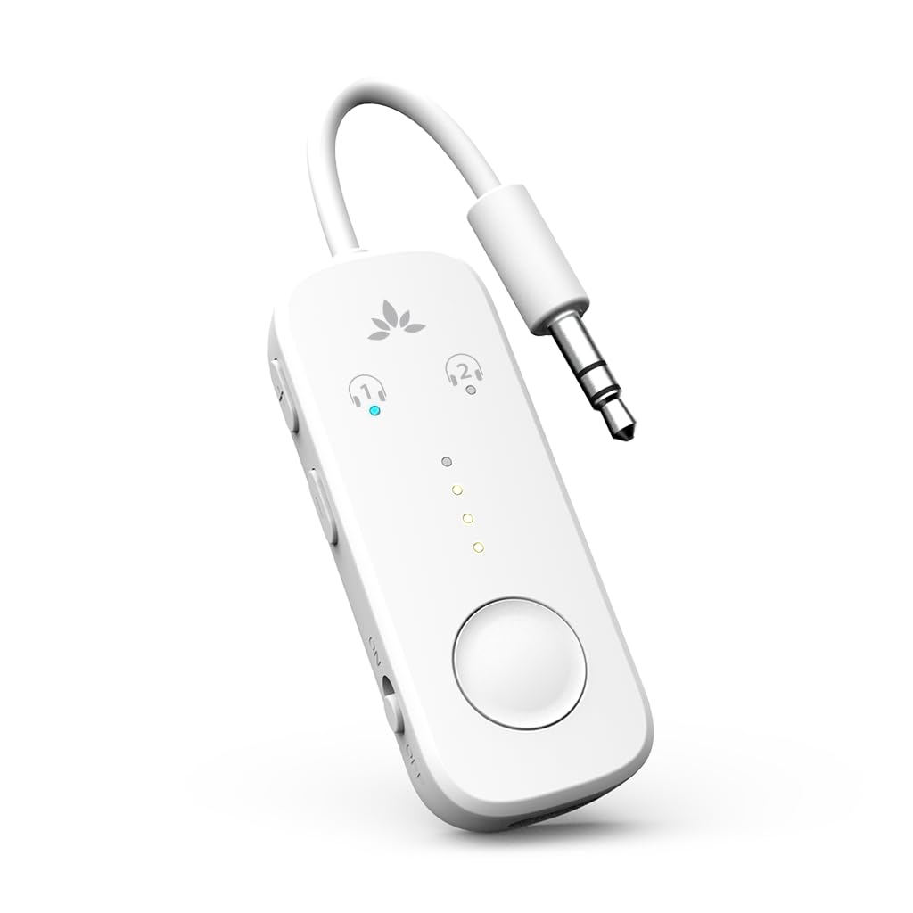 Avantree Relay - Airplane Bluetooth Adapter for 2 AirPods or Headphones