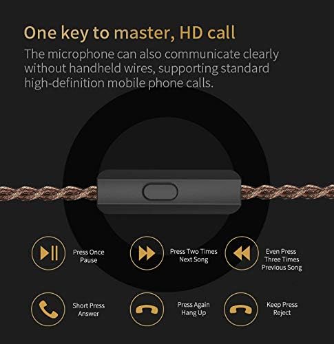 CCA C12 in Ear Monitor Headphones 5BA 1DD Hybrid HiFi Gaming IEM Earphones Noise Isolating Stereo Wired Earbuds for Musicians Audiophile Singers DJ