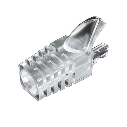 50 Pcs Cat5 Cat5E Cat6 Strain Relief Boot, RJ45 Plug Connector Cover Modular Network Plug Connector Cap Cable Connector Boots, Transparent