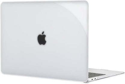 Crystal Clear Case for MacBook Pro 13 inch M2 M1 A2338 A2289 A2251 A2159 A1989 A1706 2023-2016 Release with Touch ID, 6 in 1 Plastic Hard Shell&Keyboard Cover&Screen Protector&Webcam Cover,Transparent