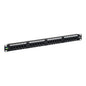 ICC CAT5e RJ45 Patch Panel, 24-Port 1U 19-Inch Rackmount, Black, 1-Pack