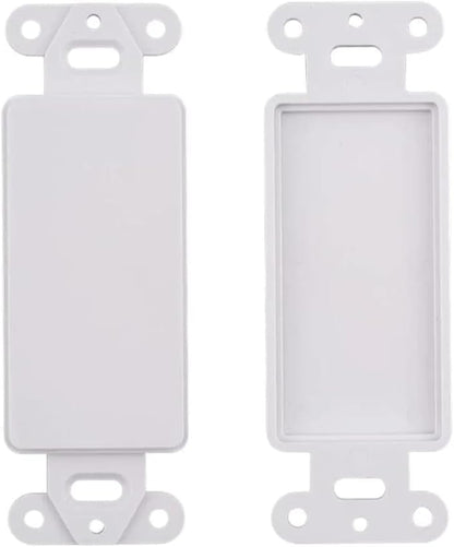 10 Pack Decorative Wall Plate for Keystone, Ethernet, HDMI, Coaxial & More, White Cover, Blank, Ideal for Home & Office Installations (Blank)