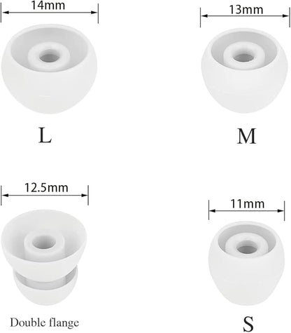Earbud Tips Replacement Earbud Tips Earbud Replacement Tips Headphones Replacement Ear Pads Ear Tips for Earbuds Compatible with Powerbeats Pro Beats Wireless Earphone Headphones 4 Pairs (Light Grey)