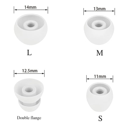 Earbud Tips Replacement Earbud Tips Earbud Replacement Tips Headphones Replacement Ear Pads Ear Tips for Earbuds Compatible with Powerbeats Pro Beats Wireless Earphone Headphones 4 Pairs (Light Grey)