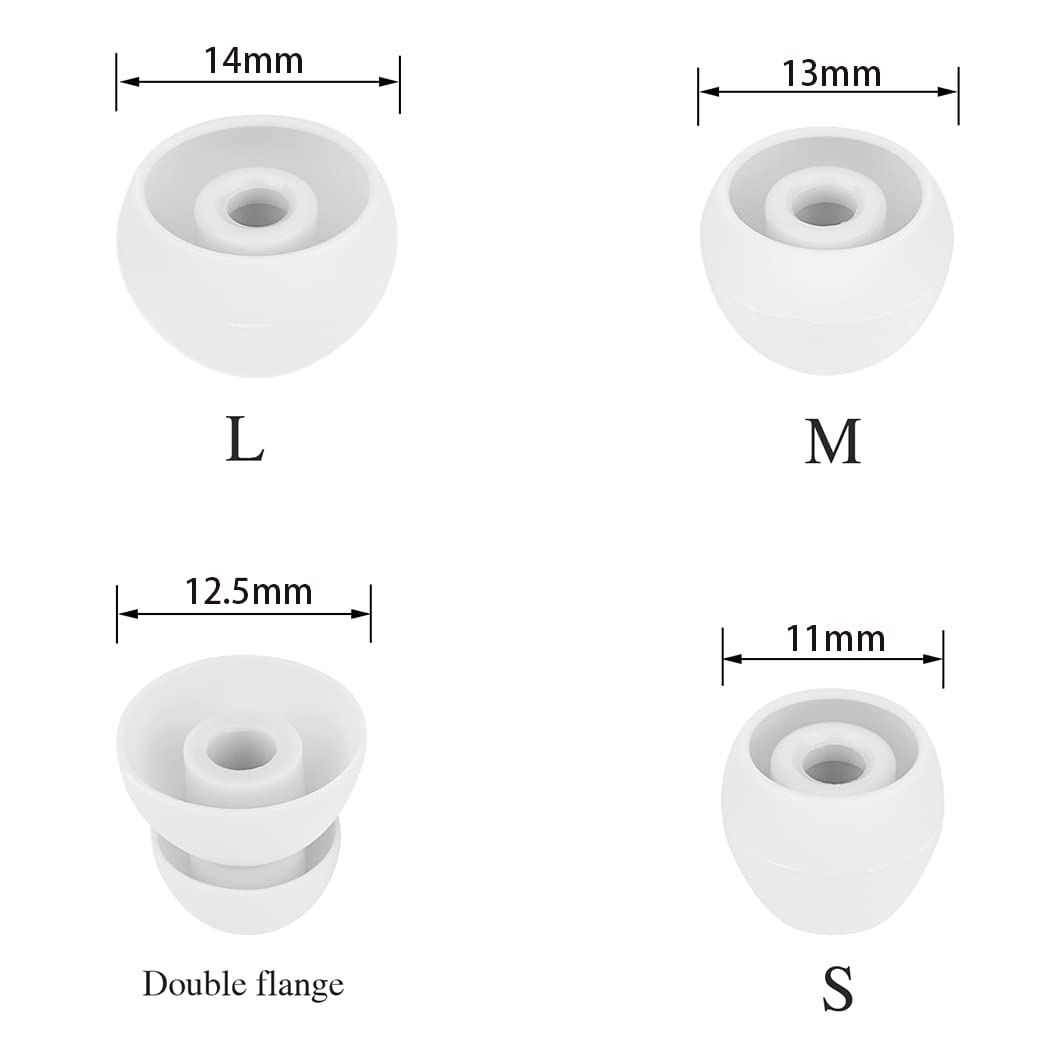 Earbud Tips Replacement Earbud Tips Earbud Replacement Tips Headphones Replacement Ear Pads Ear Tips for Earbuds Compatible with Powerbeats Pro Beats Wireless Earphone Headphones 4 Pairs (Light Grey)