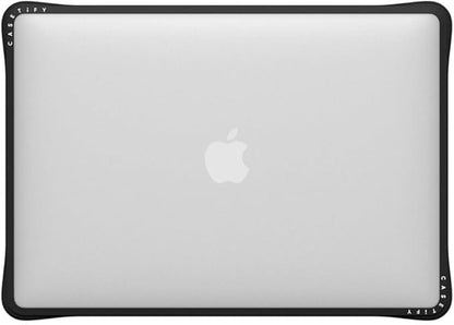 CASETiFY Impact MacBook Air 13" (M1/Intel) Case [Cushioned Impact Corners/Scratch-Resistant/Anti-Slip Grip] - Clear Black