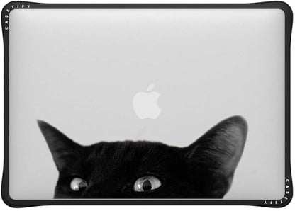 CASETiFY Impact MacBook Air 13" (M1/Intel) Case [Cushioned Impact Corners/Scratch-Resistant/Anti-Slip Grip] - CAT - Clear Black