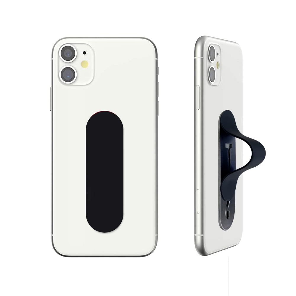 Momostick Flatstick, Cell Phone Finger Grip Strap Holder for Hand, Cell Phone Stand, New Slim Finger Loop Selfie Grip Compatible with Most Smartphones