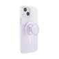 PopSockets iPhone 15 Pro Phone Case with MagSafe, Wireless Charging Compatible, White - Opalescent Clear