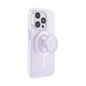 PopSockets iPhone 15 Pro Phone Case with MagSafe, Wireless Charging Compatible, White - Opalescent Clear