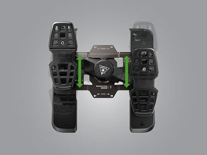 Turtle Beach VelocityOne Universal Rudder Pedals for Windows 10 & 11 PCs, Xbox Series X, Xbox Series S, and Xbox One Featuring Smooth Rudder Axis, Adjustable Brakes and Pedal Width – Black