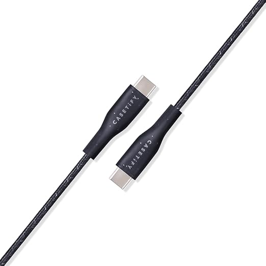 CASETiFY Powerthru USB-C to USB-C Cable (1m/3.3ft) - Black