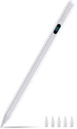 Pencil for iPad with Magnetic&5 Extra Tips,USB-C Faster Charge,Stylus Pen Compatible with iPad 6-11th/A16,Air M4/M3/M2/3-5th,Pro M4&M5/11/12.9/13inch,Mini 5th-7th/A17Pro (White)