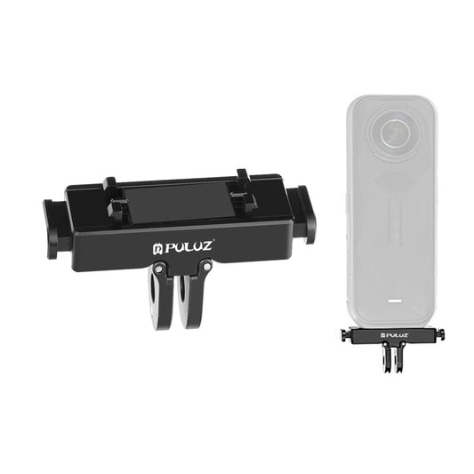 PULUZ Quick Release Base Plate Adapter Bracket for Insta360 X5 / Ace Pro/Pro 2 Cameras - Aviation Aluminum Mount (Black)