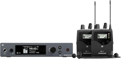 Liquid Audio Sennheiser ew IEM G4-Twin-A Wireless in-Ear Monitoring System Bundle w/Pig Hog PHM10 8mm Mic Cable, 4-Pack Blucoil AA Batteries Polishing Cloth