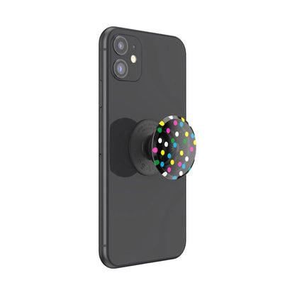 PopSockets Translucent Phone Grip with Expanding Kickstand, PopSockets for Phone, Translucent PopGrip - Black Disco