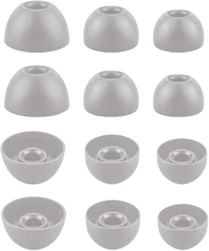 Replacement Ear Tips for Beats Fit Pro, Beats Studio Buds+, Beats Studio Buds, Beats Solo Buds Silicone Earbuds Washable Noise Isolation, Fit in The Charging Case, 6 Pairs S/M/L (Sage Gray)
