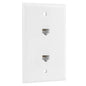 Ethernet Wall Plate, 2 Port Cat 6 RJ45 Keystone Female to Female Wall Plate Compatible with Cat7/6/6e/5/5e Ethernet Devices