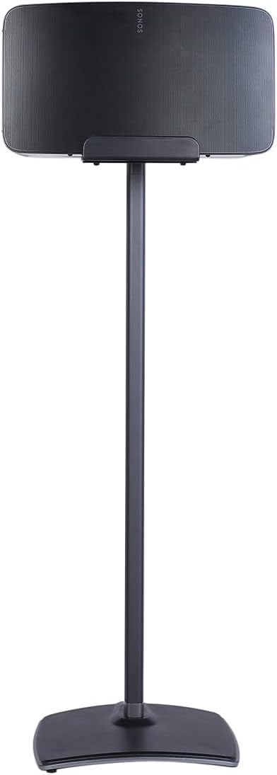 SANUS Wireless Speaker Stand for Sonos Five and Sonos Play:5 - Audio Enhancing Design for Vertical & Horizontal Audio with Built-in Cable Management & Premium Alloy Materials WSS52-W2 (Black)