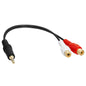 Cmple - 3.5mm Mini Plug to 2 RCA Jack Gold Plated Y Adapter, 3.5mm Male to 2 Female Jack Stereo Audio Cable