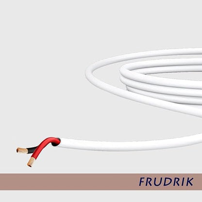 Speaker Wire - 99.9% Oxygen Free Copper – ETL Listed & CL3 Indoor Speaker Cable (16/2White, 100FT)