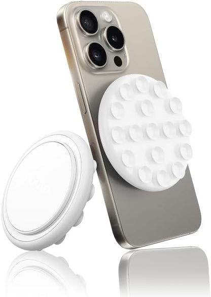 Muuto Silicone Sticky Phone Grip,Phone Grips for Back of Phone with Stronger Magnetic Attraction,Silicon Sticky Phone Grip Hands-Free Selfie/Video for Creator/Influencer,Women Live Makeup
