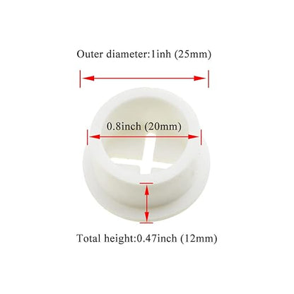 HAHIYO 4Pcs 0.8Inch/20mm White Flexible Rubber Desk Grommet Wire Grommet Cable Management Cord Hole Cover Desk Wire Hole Insert Wire Organizer for Computer Office Home School Equipment Systems