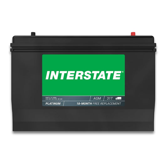 Interstate Batteries Marine/RV Battery 12V 100Ah 925CCA 1110CA Group 31 AGM
