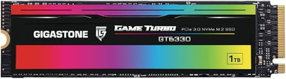 Gigastone M.2 SSD 1TB PCIe 3.0 NVMe SSD 3,400MB/s Internal Gaming Solid State Hard Drives Upgrade PC Laptop Storage High Speed Response for Gamers Graphic Design Creators IT Pros PCIe Gen3x4