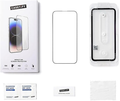 CASETiFY Impact HD Screen Protector [Strengthened 9H aluminosilicate Glass, applicator Included] for iPhone 15 Pro