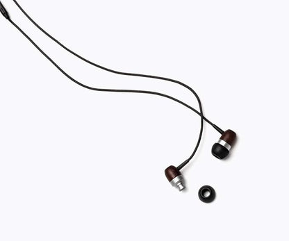 Symphonized Premium Wooden Earphones Wired (3.5mm Jack) Deep Bass Sound, 3D Sound, Microphone Volume Control, 90% Noise Cancelling for Type C Devices. Earphones for Android