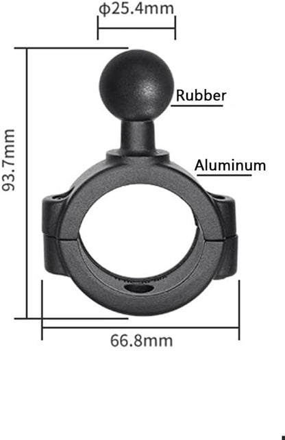 Strg Handlebar Tablet Mount with Rail Base for Rails 1.12'' to 1.50'' in Diameter for 6" Tablets, Motorcycle Tablet Holder for Bike Motorcycle Handlebar ATV/UTV and More Rails