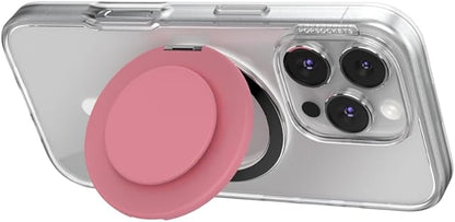 PopSockets Kick-Out Grip for MagSafe, Phone Grip with Built-in Phone Stand, Adjustable Kickstand for Portrait or Landscape, Strong Magnetic Hold, Wireless Charging Compatible - Putty