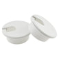 HAHIYO 2Pcs 1.38Inch/35mm White ABS Plastic U-Shaped Desk Grommet Wire Grommet Cable Management Cord Hole Cover Desk Wire Hole Insert Wire Organizer for Computer Office Home School Equipment Systems