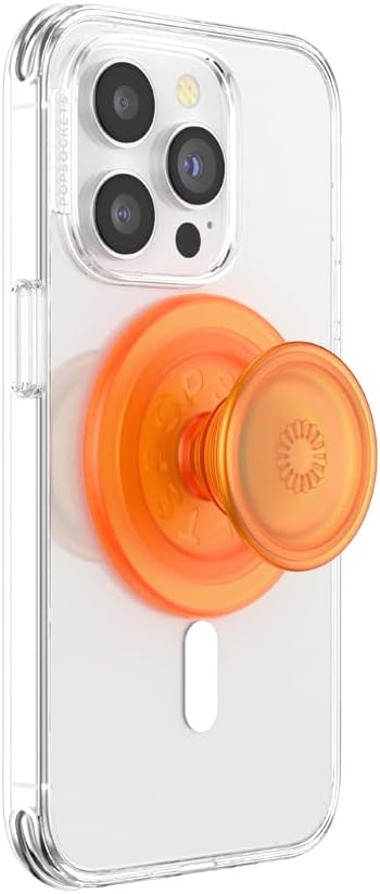 PopSockets Phone Grip for MagSafe, Magnetic Holder, Phone Stand - Orange Zest