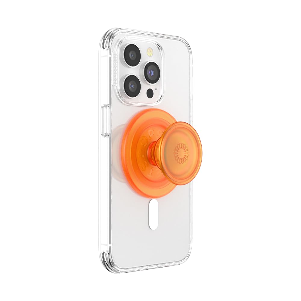 PopSockets Phone Grip for MagSafe, Magnetic Holder- Orange Zest
