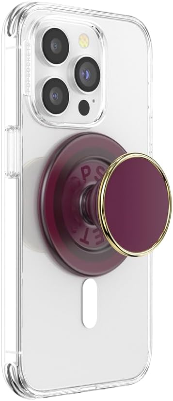 PopSockets Phone Grip for MagSafe, Magnetic Holder, Phone Stand, Burgundy - Red Wine