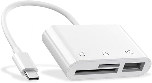 RayCue USB C to Micro SD TF Memory Card Reader, 3-in-1 USB C Camera Card Reader Adapter for iPhone 15 16 17 Pro Max,iPad Pro, MacBook Pro/Air, Chromebook XPS, Galaxy S10/S9 and More USB C Devices